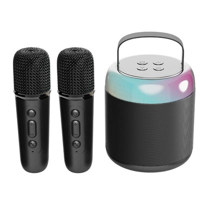 Home Portable Bluetooth Speaker Small Outdoor Karaoke Audio, Color: Y2 Black(Double wheat) - Microphone by PMC Jewellery | Online Shopping South Africa | PMC Jewellery | Buy Now Pay Later Mobicred