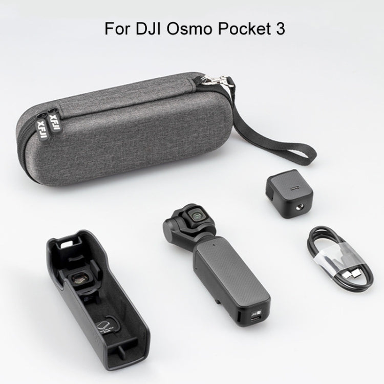 For DJI Osmo Pocket 3 XFJI Storage Box Waterproof Drop-proof Mini Body Handbag Accessories(Dark Gray) - Case & Bags by XFJI | Online Shopping South Africa | PMC TechLife | Buy Now Pay Later Mobicred