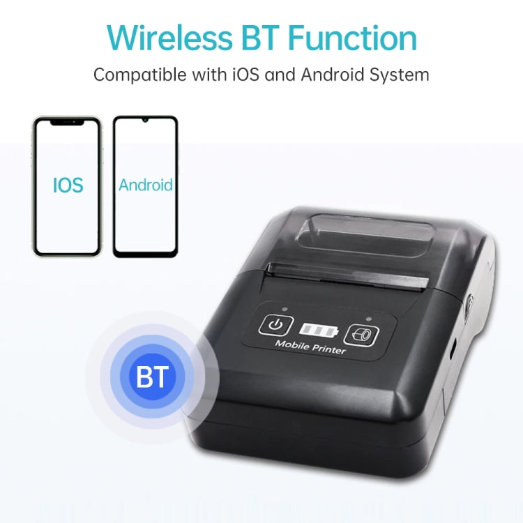 58mm Portable USB Charging Home Phone Bluetooth Thermal Printer(EU Plug) - Printer by PMC Jewellery | Online Shopping South Africa | PMC Jewellery | Buy Now Pay Later Mobicred