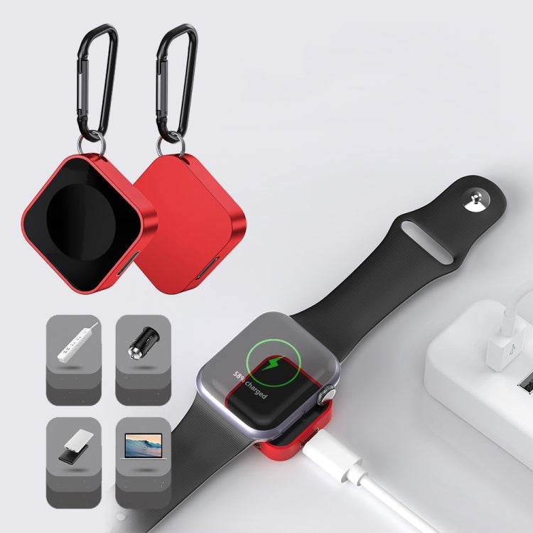 For IWatch Charger Dual Charging Ports Wireless Magnetic Wireless Charging Red - Charger / Holder by PMC Jewellery | Online Shopping South Africa | PMC Jewellery | Buy Now Pay Later Mobicred