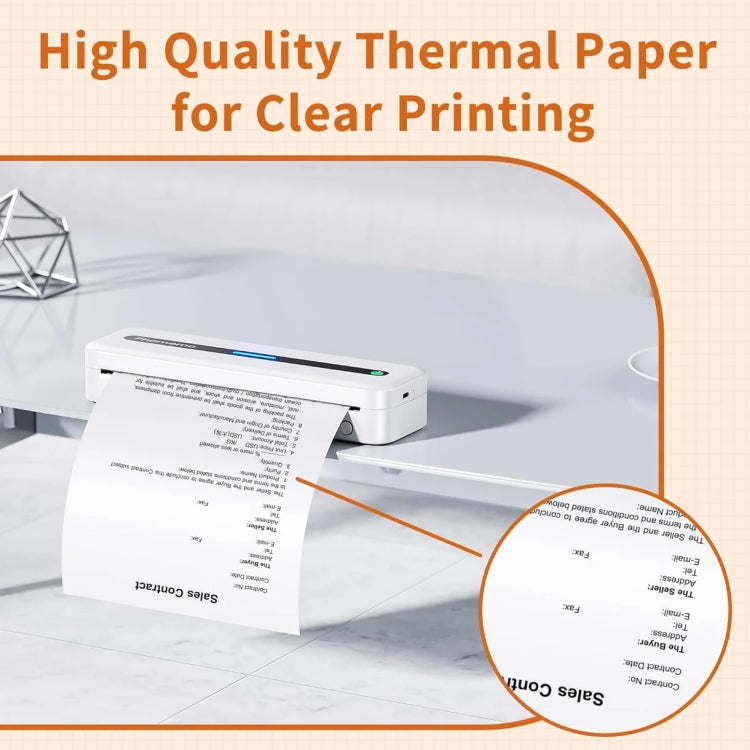 Phomemo 4rolls /Box A4 Writing Quick-Drying Thermal Paper 10-Year Long-Lasting For M832 / M833 / M834 / M835 Printer - Printer Accessories by PMC TechLife | Online Shopping South Africa | PMC TechLife | Buy Now Pay Later Mobicred