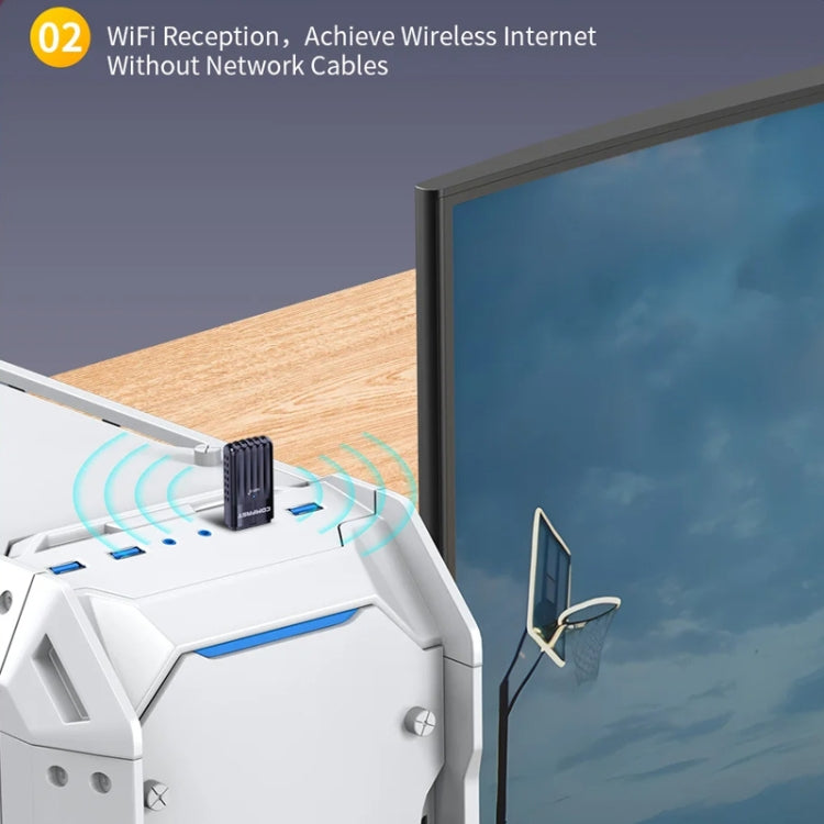 COMFAST CF-943AX WiFi6 USB Adapter AX900 Bluetooth 5.3 2.4G / 5.8G Wireless Network Card - free shipping - PMC TechLife - Order now!