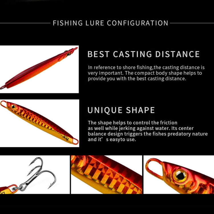 PROBEROS LF128 Long Casting Lure Iron Plate Lead Fish Freshwater Sea Fishing Warp Bass Metal Sequins Baits, Size: 10g(Color E) - Fishing Lures by PROBEROS | Online Shopping South Africa | PMC TechLife | Buy Now Pay Later Mobicred