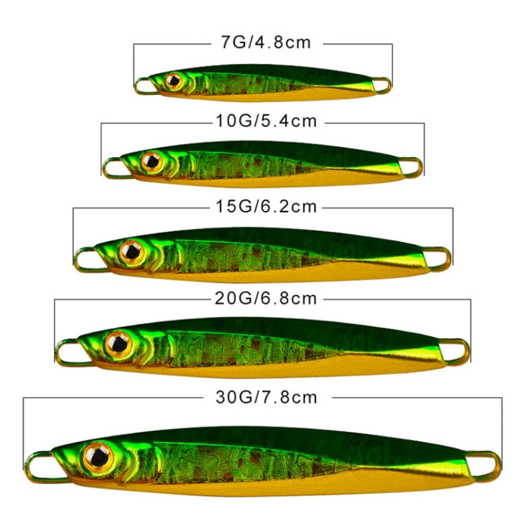 PROBEROS LF128 Long Casting Lure Iron Plate Lead Fish Freshwater Sea Fishing Warp Bass Metal Sequins Baits, Size: 15g(Color E) - Fishing Lures by PROBEROS | Online Shopping South Africa | PMC TechLife | Buy Now Pay Later Mobicred