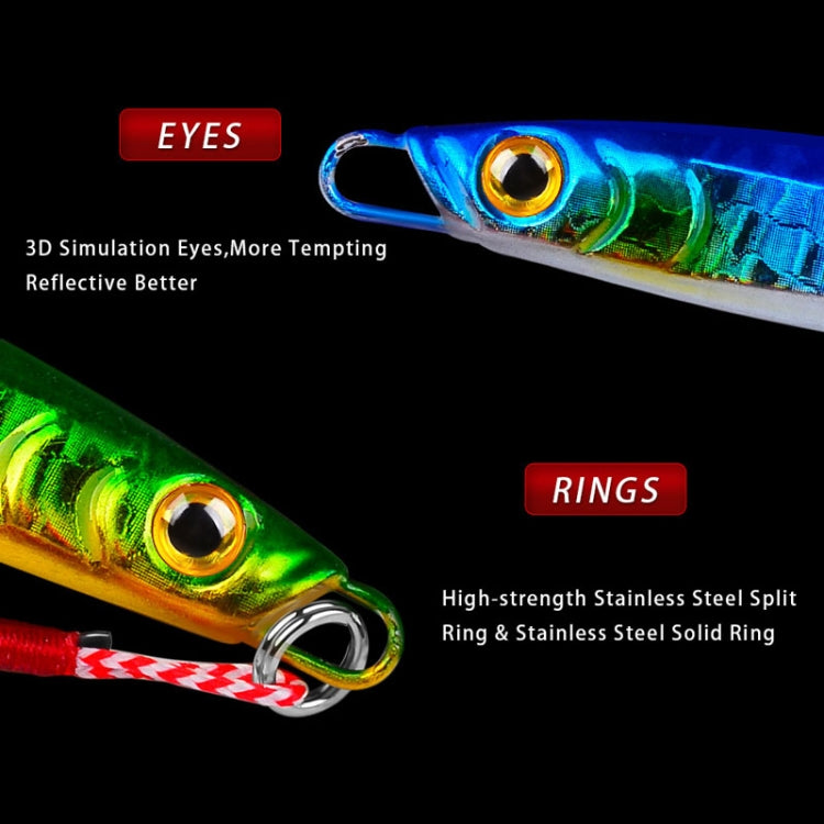 PROBEROS LF128 Long Casting Lure Iron Plate Lead Fish Freshwater Sea Fishing Warp Bass Metal Sequins Baits, Size: 15g(Color E) - Fishing Lures by PROBEROS | Online Shopping South Africa | PMC TechLife | Buy Now Pay Later Mobicred