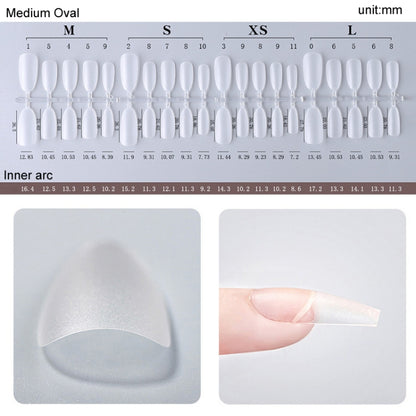 10pairs Of 100pcs/Box Frosted False Nails Artificial Tip, Shape: Almond Nail S - Nail Stickers by PMC Jewellery | Online Shopping South Africa | PMC Jewellery | Buy Now Pay Later Mobicred