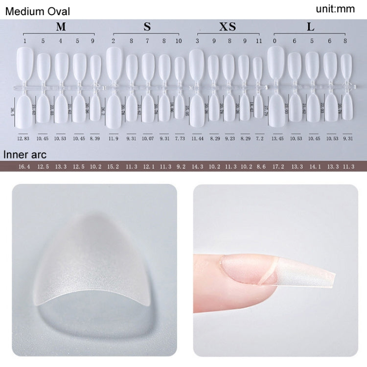 10pairs Of 100pcs/Box Frosted False Nails Artificial Tip, Shape: Ballet Nail M - Nail Stickers by PMC Jewellery | Online Shopping South Africa | PMC Jewellery | Buy Now Pay Later Mobicred