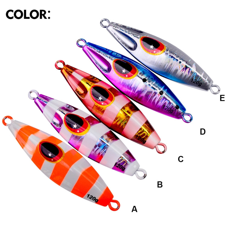 PROBEROS LF124 Deep Sea Iron Plate Lead Fish Fishing Lure Slow Sinking Rocking Luminous Boat Fishing Bait, Size: 80g(Color B) - Fishing Lures by PROBEROS | Online Shopping South Africa | PMC TechLife | Buy Now Pay Later Mobicred