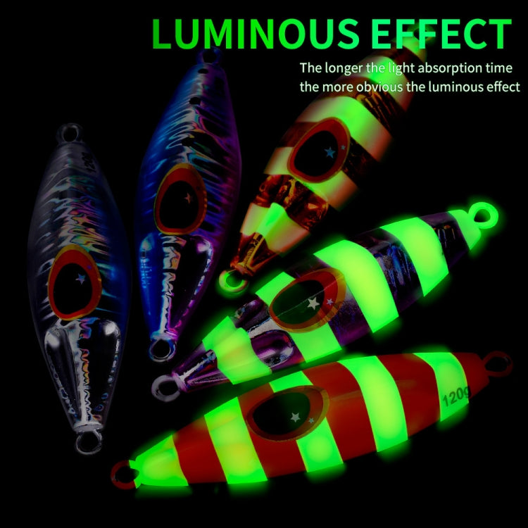 PROBEROS LF124 Deep Sea Iron Plate Lead Fish Fishing Lure Slow Sinking Rocking Luminous Boat Fishing Bait, Size: 30g(Color A) - Fishing Lures by PROBEROS | Online Shopping South Africa | PMC TechLife | Buy Now Pay Later Mobicred