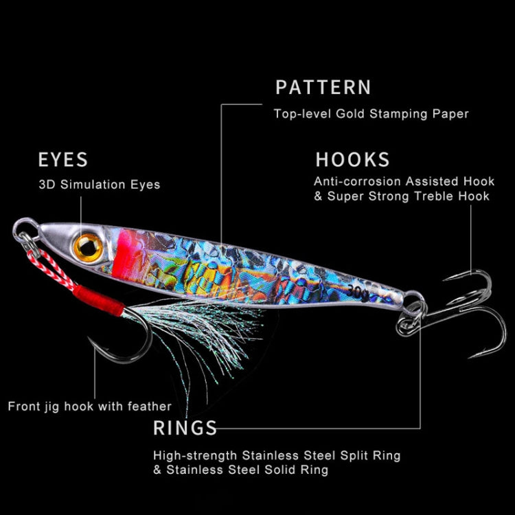 PROBEROS LF126 Long Casting Lead Fish Bait Freshwater Sea Fishing Fish Lures Sequins, Weight: 10g(Luminous Color A) - Fishing Lures by PROBEROS | Online Shopping South Africa | PMC TechLife | Buy Now Pay Later Mobicred