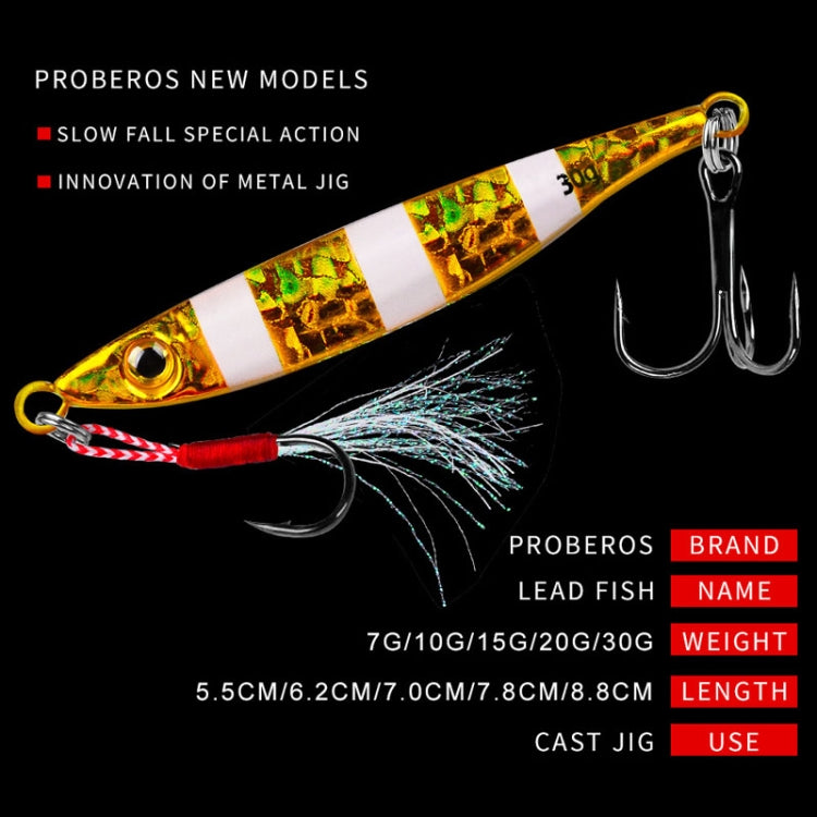 PROBEROS LF126 Long Casting Lead Fish Bait Freshwater Sea Fishing Fish Lures Sequins, Weight: 10g(Luminous Color A) - Fishing Lures by PROBEROS | Online Shopping South Africa | PMC TechLife | Buy Now Pay Later Mobicred