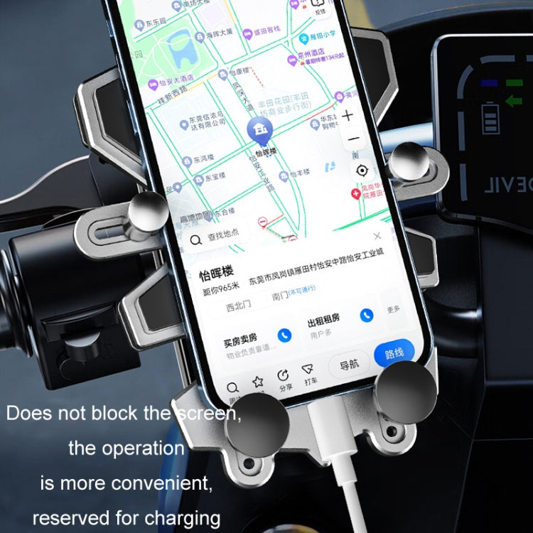 Motorcycle Shock Absorbing Navigation Cycling Phone Holder(Rearview Mirror) - Holder by PMC Jewellery | Online Shopping South Africa | PMC Jewellery | Buy Now Pay Later Mobicred