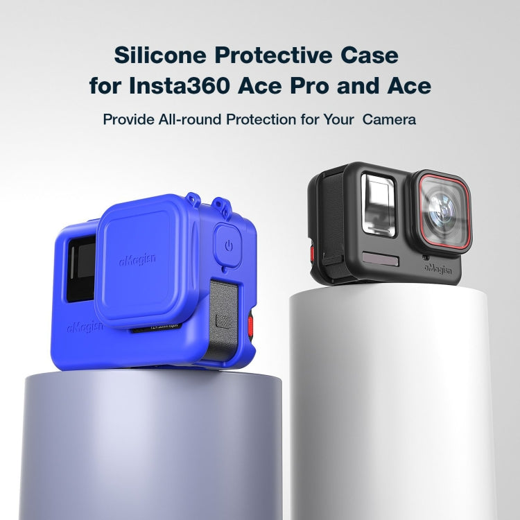 aMagisn Silicone Protection Case Sports Camera Protection Accessories For Insta360 Ace Pro (Black) - Case & Bags by aMagisn | Online Shopping South Africa | PMC TechLife | Buy Now Pay Later Mobicred