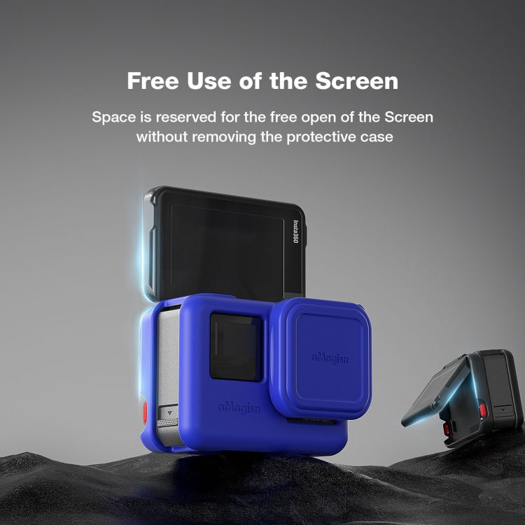 aMagisn Silicone Protection Case Sports Camera Protection Accessories For Insta360 Ace Pro (Black) - Case & Bags by aMagisn | Online Shopping South Africa | PMC TechLife | Buy Now Pay Later Mobicred