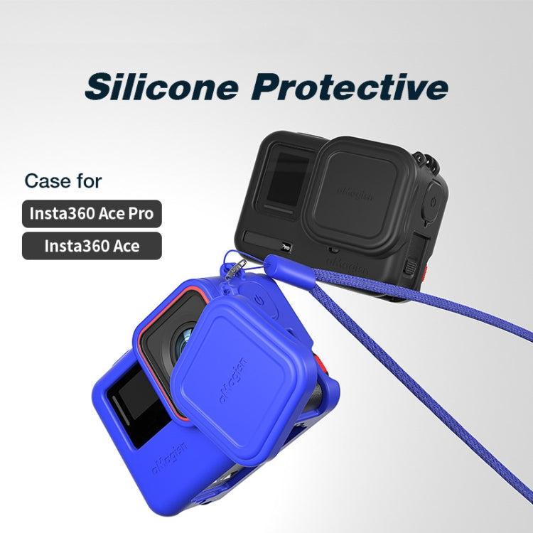 aMagisn Silicone Protection Case Sports Camera Protection Accessories For Insta360 Ace Pro (Blue) - Case & Bags by aMagisn | Online Shopping South Africa | PMC Jewellery | Buy Now Pay Later Mobicred