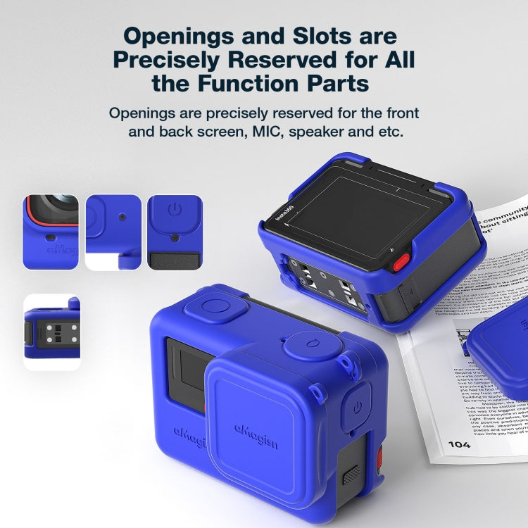 aMagisn Silicone Protection Case Sports Camera Protection Accessories For Insta360 Ace Pro (Black) - Case & Bags by aMagisn | Online Shopping South Africa | PMC TechLife | Buy Now Pay Later Mobicred