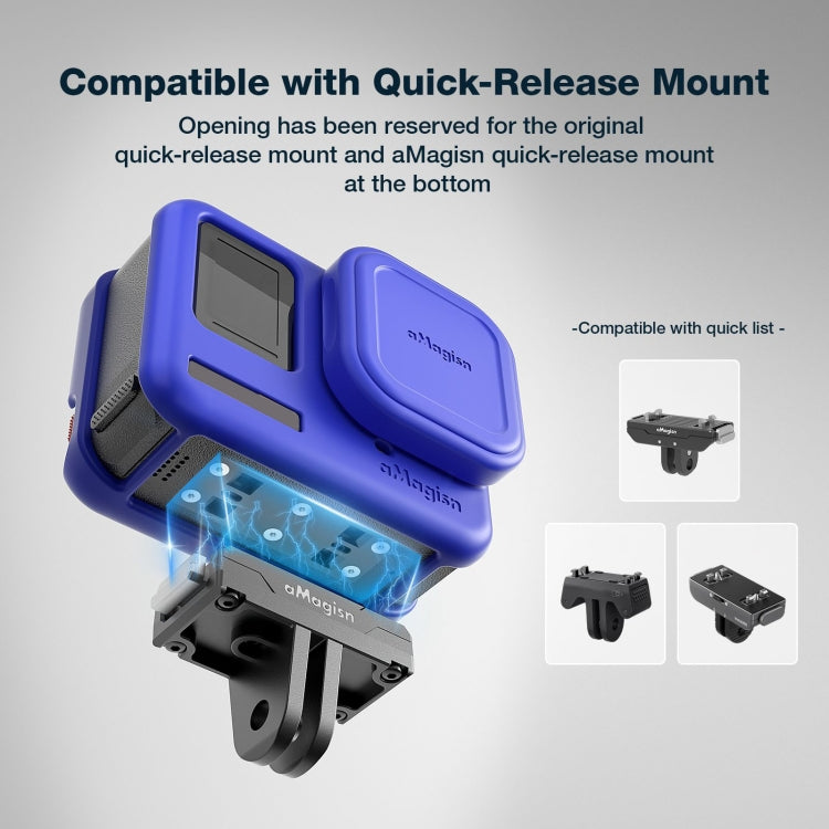 aMagisn Silicone Protection Case Sports Camera Protection Accessories For Insta360 Ace Pro (Black) - Case & Bags by aMagisn | Online Shopping South Africa | PMC TechLife | Buy Now Pay Later Mobicred