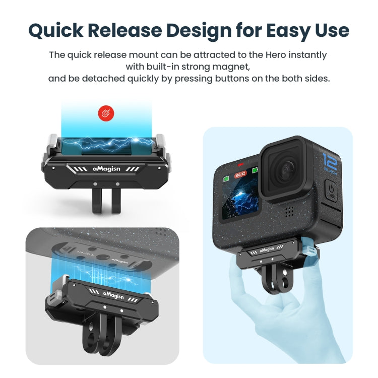 aMagisn Metal Magnetic Absorption Kit For GoPro HERO12 Black /11 Black /10 Black /9 Black - free shipping - PMC TechLife - Order now!