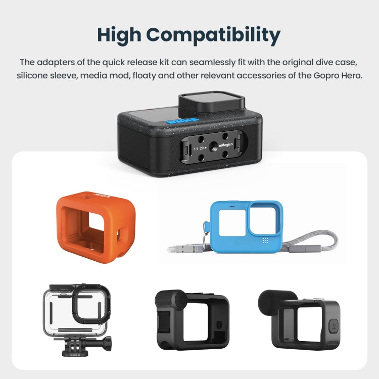 aMagisn Metal Magnetic Absorption Kit For GoPro HERO12 Black /11 Black /10 Black /9 Black - free shipping - PMC TechLife - Order now!