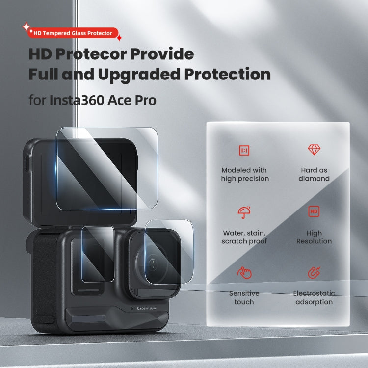 For Insta360 Ace Pro aMagisn Tempered Protective Film Sports Camera Accessories, Specification: 2sets - Protective Film & Stickers by aMagisn | Online Shopping South Africa | PMC Jewellery | Buy Now Pay Later Mobicred