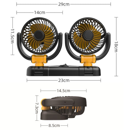 SUITU Car Foldable Cooling Fan Automobile Summer Temperature Reduction Fan, Model: Dual 24V Cigarette Lighter Energized - Heating & Fans by SUITU | Online Shopping South Africa | PMC Jewellery | Buy Now Pay Later Mobicred