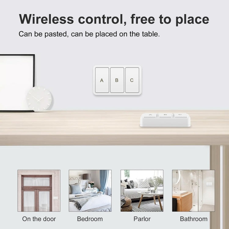 Zigbee Tuya Smart 3-key Situational Wireless Smart Switch(3 Road) - Smart Switch by PMC Jewellery | Online Shopping South Africa | PMC Jewellery | Buy Now Pay Later Mobicred