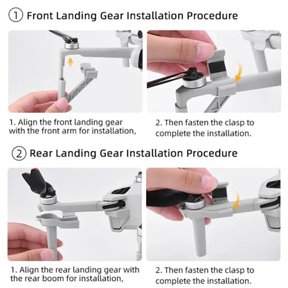 For DJI Mini 4 Pro Drone BRDRC Landing Gear Increased Height Leg(Gray) - Holder Series by BRDRC | Online Shopping South Africa | PMC Jewellery | Buy Now Pay Later Mobicred