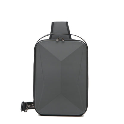 For DJI Mini 4 Pro Drone BKANO Hard Shell Chest Bag Shoulder Bag(Silver) - Backpacks & Bags by BKANO | Online Shopping South Africa | PMC Jewellery | Buy Now Pay Later Mobicred