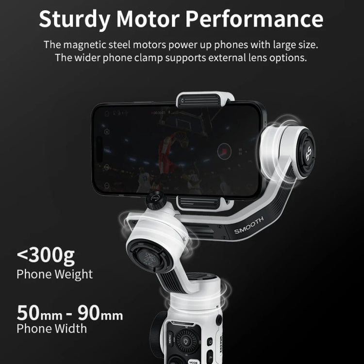 ZHIYUN Smooth 5S 3-Axis Smartphone Handheld Gimbals Stabilizer, Spec: Combo Black - Handheld Gimbals by ZHIYUN | Online Shopping South Africa | PMC TechLife | Buy Now Pay Later Mobicred