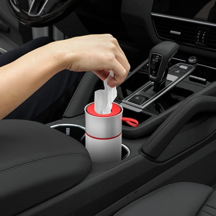 BEN.JACK Cylindrical Car Water Cup Holder Tissue Box(Black Gray) - Stowing Tidying by BEN.JACK | Online Shopping South Africa | PMC Jewellery | Buy Now Pay Later Mobicred
