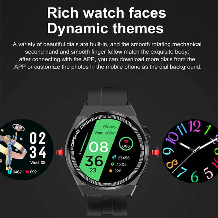 GT3Pro 1.28-Inch Health Monitoring Bluetooth Call Smart Watch With NFC, Color: Silver Silicone - Smart Watches by PMC Jewellery | Online Shopping South Africa | PMC Jewellery