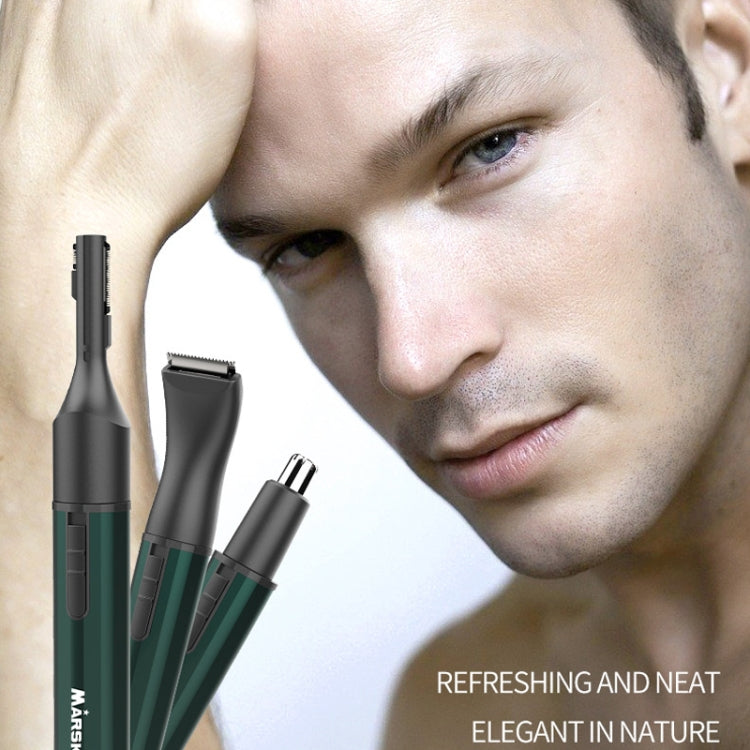 MARSKE  MS-7111 3 In 1 Electric Nose Hair Trimmer Type-C Rechargeable Grooming Instrument(Green) - Hair Removal by MARSKE | Online Shopping South Africa | PMC TechLife | Buy Now Pay Later Mobicred