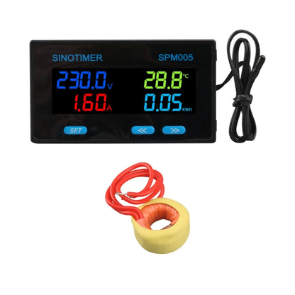 SINOTIMER SPM005 AC Digital Display Voltage Current Power Electricity Multifunctional Monitoring Meter, Specification: 20A - Current & Voltage Tester by SINOTIMER | Online Shopping South Africa | PMC Jewellery | Buy Now Pay Later Mobicred