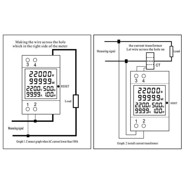 SINOTIMER SDM009 Din Rail Single-Phase Voltage Current Frequency Power Factor Electricity Multifunctional Meter, Model: AC40-300V Built-In - Current & Voltage Tester by SINOTIMER | Online Shopping South Africa | PMC Jewellery | Buy Now Pay Later Mobicred