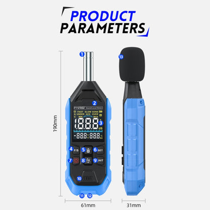 FNIRSI Noise Decibel Meter Home Volume Detector(Blue) - Light & Sound Meter by FNIRSI | Online Shopping South Africa | PMC Jewellery | Buy Now Pay Later Mobicred