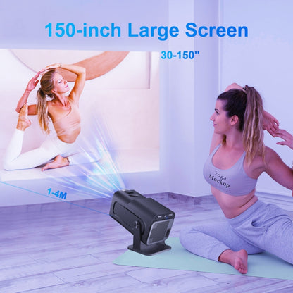 HY320 1080P 390ANSI 4K Android 11 Projector With Wifi 6 Bluetooth 5.0 Support Miracast / Airplay / DLNA EU Plug - LED Projector by PMC Jewellery | Online Shopping South Africa | PMC Jewellery