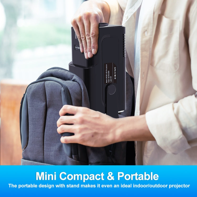 HY320 1080P 390ANSI 4K Android 11 Projector With Wifi 6 Bluetooth 5.0 Support Miracast / Airplay / DLNA EU Plug - LED Projector by PMC TechLife | Online Shopping South Africa | PMC TechLife