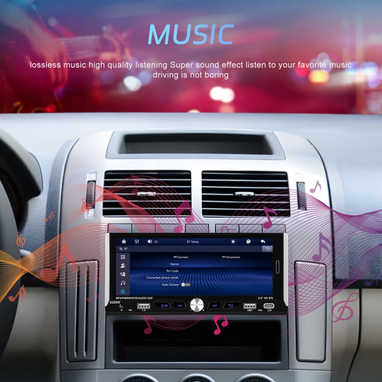 Single Spindle 6.9 inch MP5 With Knob Player Carplay Function Car MP4 Backup Camera, Specification: Standard+12 Light Camera - Car MP3 & MP4 & MP5 by PMC TechLife | Online Shopping South Africa | PMC TechLife | Buy Now Pay Later Mobicred