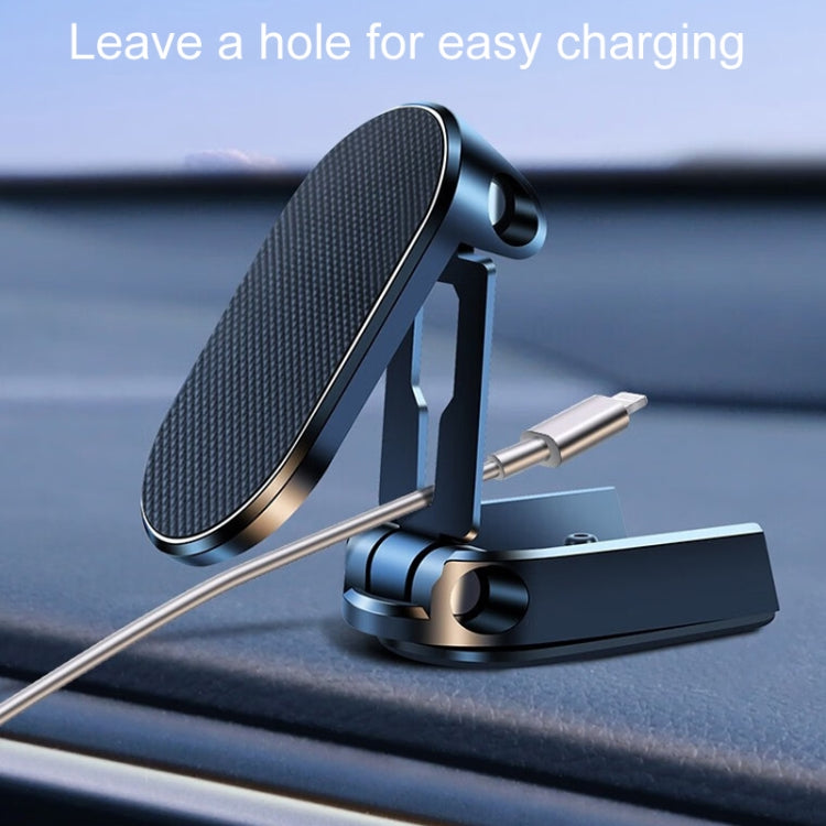 D11 Magnetic Folding Car Phone Holder Rotatable Dashboard Stick-On Navigation Stand(Silver Frosted) - Car Holders by PMC Jewellery | Online Shopping South Africa | PMC Jewellery | Buy Now Pay Later Mobicred