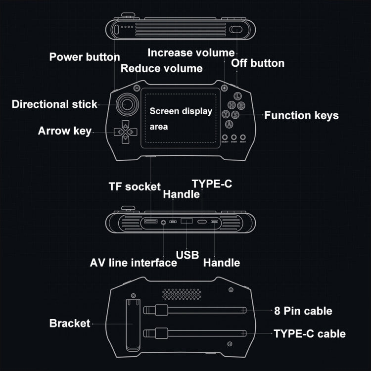 DY14 3.5-Inch Color Screen Retro Handheld Game Console With Power Bank Function, Model: Black Double - Pocket Console by PMC Jewellery | Online Shopping South Africa | PMC Jewellery | Buy Now Pay Later Mobicred