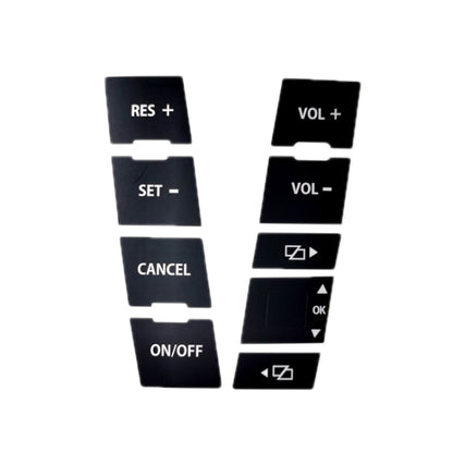 For 2005-2010 Volkswagen Touareg/Passat Steering Wheel Window AC Switch Button Repair Sticker(8pcs /Set) - Decorative Sticker by PMC Jewellery | Online Shopping South Africa | PMC Jewellery | Buy Now Pay Later Mobicred