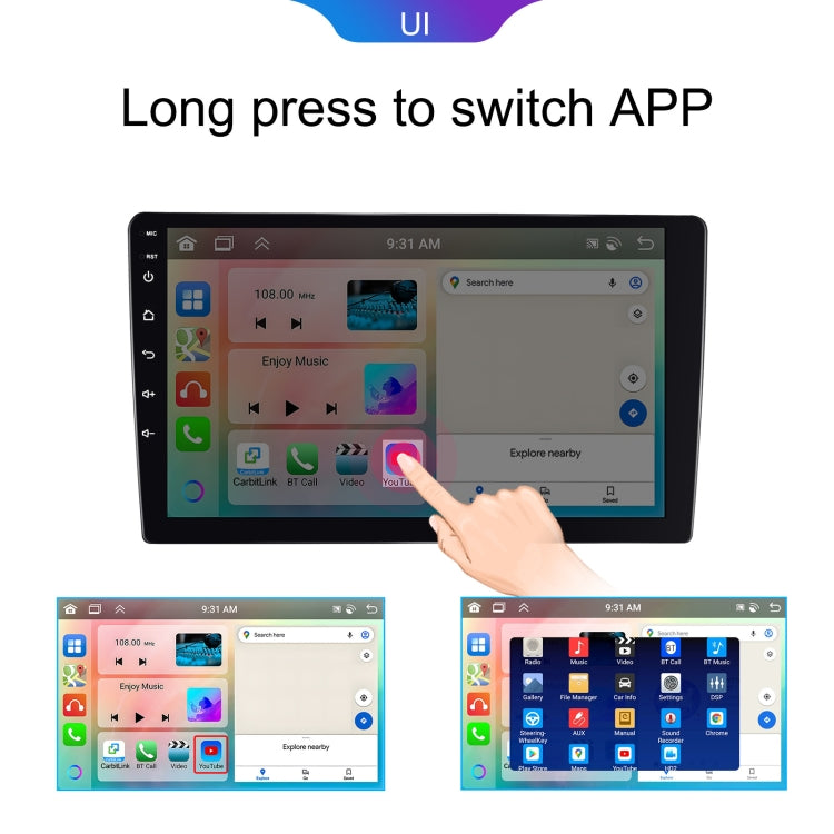 10.1 inch 6+128G Android Universal HD Large Screen Car Bluetooth Player Android GPS Navigation Integrated Machine(Standard+AHD Camera) - Car MP3 & MP4 & MP5 by PMC TechLife | Online Shopping South Africa | PMC TechLife | Buy Now Pay Later Mobicred