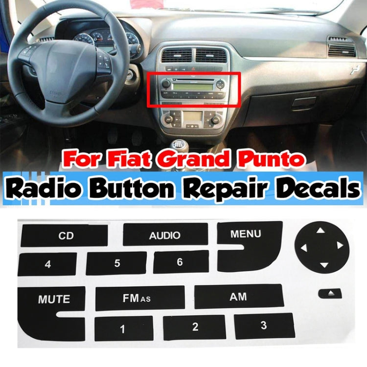 2pcs For Fiat Grand Punto Multimedia Radio Button Repair Sticker - Decorative Sticker by PMC Jewellery | Online Shopping South Africa | PMC Jewellery | Buy Now Pay Later Mobicred