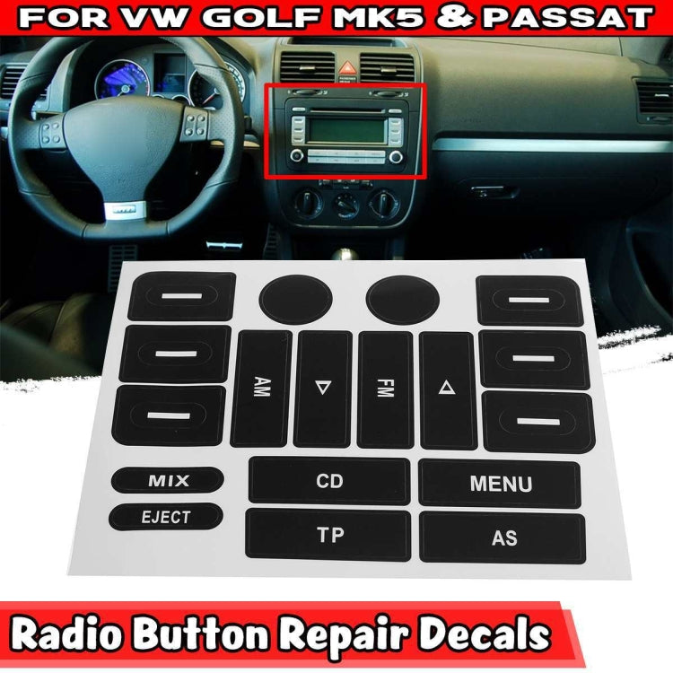 For Volkswagen Golf MK5/Passat RADIO Button Repair Sticker - Decorative Sticker by PMC Jewellery | Online Shopping South Africa | PMC Jewellery | Buy Now Pay Later Mobicred