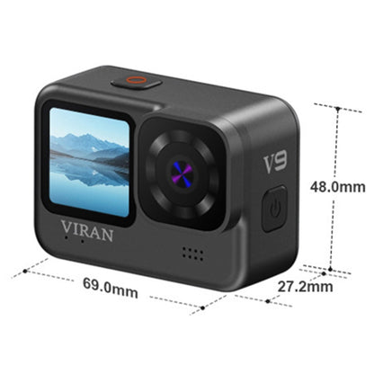 VIRAN V9 4K Dual Color Screen Diving Anti-Shake Action Camera Outdoor Cycling Travel Recorder(Square) - Other Camera by VIRAN | Online Shopping South Africa | PMC Jewellery