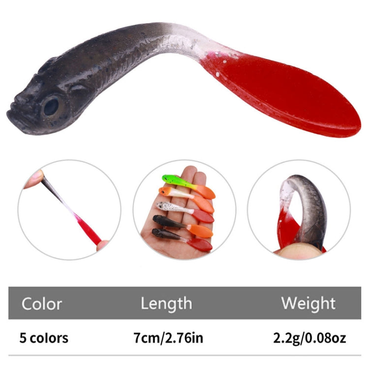 7cm 5pcs /Pack HENGJIA SO177 Dual Color Imitation Fishing Lure Freshwater Soft Dummy Bait(Color 4) - Fishing Lures by HENGJIA | Online Shopping South Africa | PMC TechLife | Buy Now Pay Later Mobicred