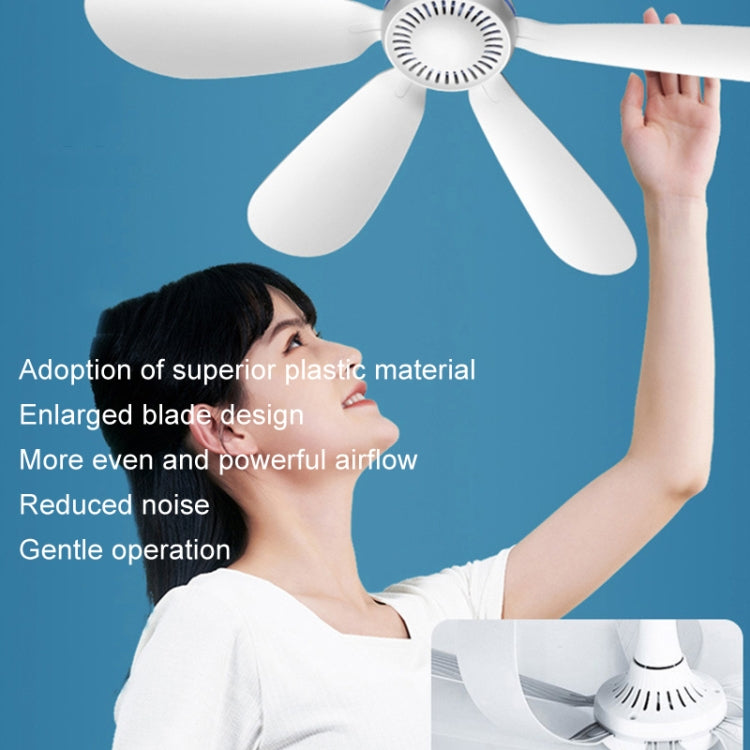 USB Home Dormitory Mute High Wind Power Mini Fan Six Blade Small Ceiling Fan, Style: Fan+Remote Control Speed Control Cord - Electric Fans by PMC Jewellery | Online Shopping South Africa | PMC Jewellery | Buy Now Pay Later Mobicred