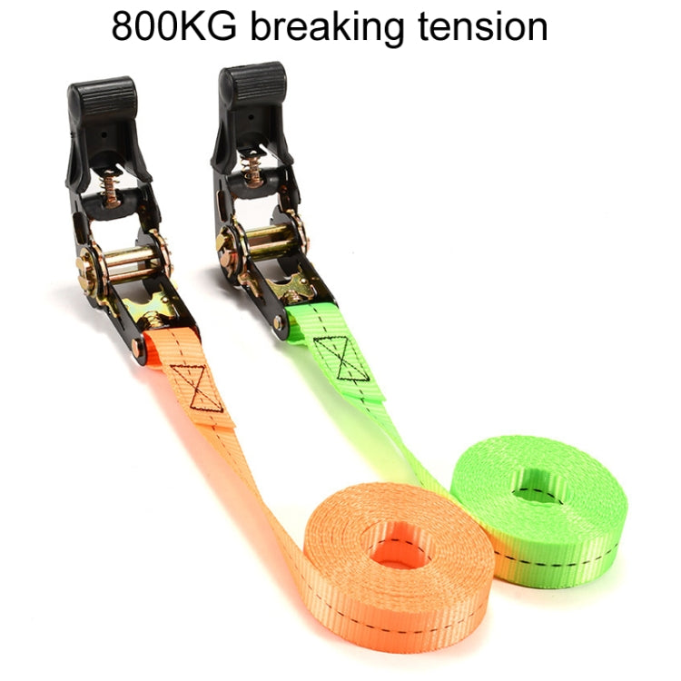 Motorcycle Ratchet Tensioner Cargo Bundling And Luggage Fixing Straps, Specification: Fluorescent Green 5m - Towing Bars by PMC Jewellery | Online Shopping South Africa | PMC Jewellery | Buy Now Pay Later Mobicred