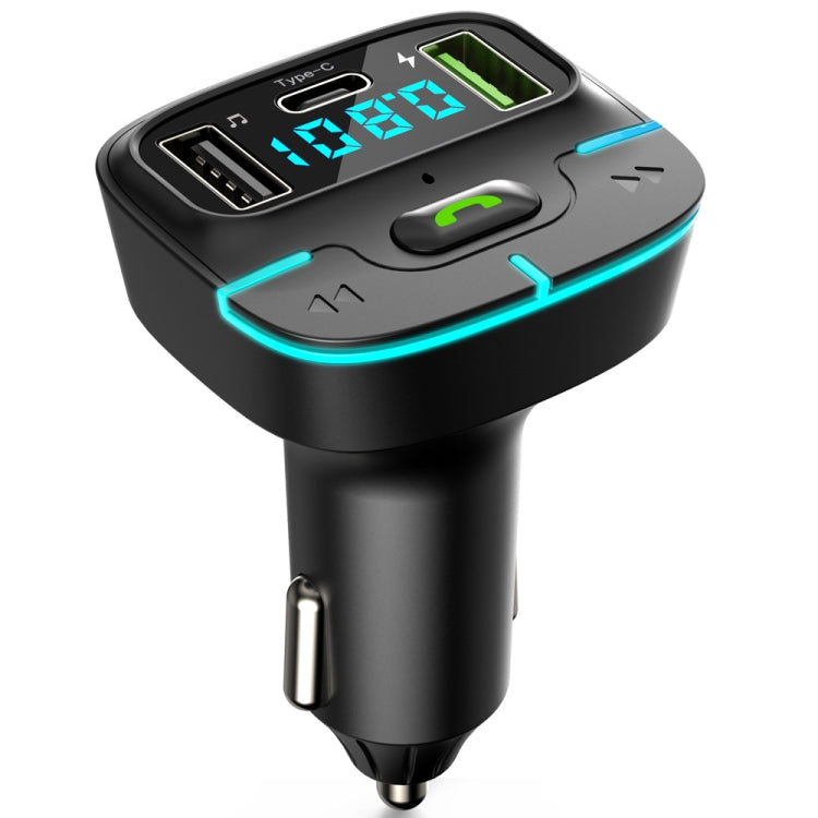 Car Bluetooth MP3 Player Ambient Light Charger(Black) - Bluetooth Car Kits by PMC TechLife | Online Shopping South Africa | PMC TechLife | Buy Now Pay Later Mobicred
