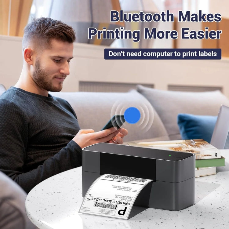 Phomemo PM245-BT Bluetooth Shipping Label Printer Support Labels Width  1- 4.6 Inch(US Plug) - Receipt Printers by Phomemo | Online Shopping South Africa | PMC TechLife | Buy Now Pay Later Mobicred